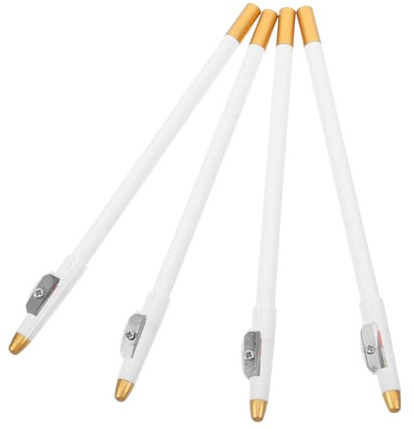 FOMIYES 4Pcs Weiß Barber Bleistift Set Mit Integriertem Für Präzise Haardetails Bartstift Und Augenbrauenstift Wasserdicht Für Männer Und Frauen