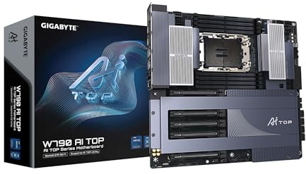 GIGABYTE W790 AI TOP Intel Xeon W Processor Scheda madre (LGA4677), E-ATX, DDR5, 6X M.2, PCIe 5.0, Thunderbolt 4, WIFI7, 10GbE LAN, EZ-Latch
