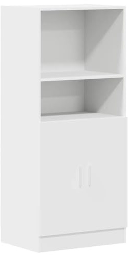 HETFTJN Anrichte Küchenschrank Küchenbuffet Buffetschrank Vorratsschrank - Küchenschrank Weiß 57x41,5x131,5 cm Holzwerkstoff für Küche Wohnzimmer Esszimmer Badezimmer