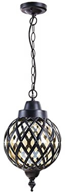 FMDNQMUJ Style européen extérieur étanche lustre extérieur Villa jardin lumière rétro balcon allée couloir pavillon(Black)