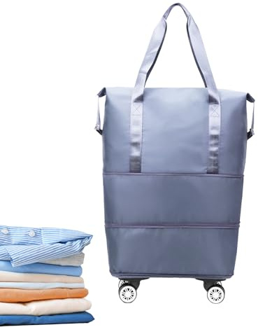 Duffelväska Med Hjul Klädförvaring Och Organisering För Övernattning | Expanderbar Kabinväska Med Hjul Under Sätet För Övernattningscamping, Weekendresor, Semester, Helger,