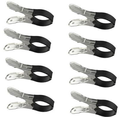 Guyode 8 Pièces Pince a Linge Exterieur INOX Pince Serviette de Plage Pinces à Linge Extérieur Solides Inoxydable Accessoire Plage pour Serviettes De Chaussettes Vêtement