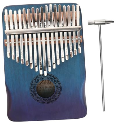 Gatuida Kalimba Daumenklavier Tasten aus Langlebigem Pfirsichholz mit Holzsockel Leichtes Mini Musikinstrument für Anfänger und Musikliebhaber Tragbares Fingerinstrument für Schule Party