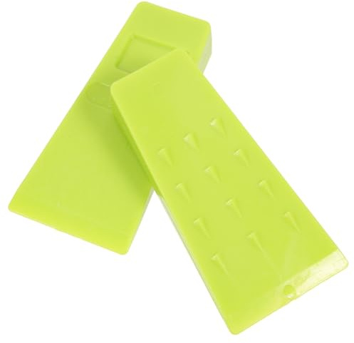 ibasenice Cunei Per Abbattimento Alberi Punte, Set Da 2 Pezzi 5 Pollici, Cunei Forestali in Plastica Verde Per Stabilizzare e Taglio Sicuro Del Legno in Uso Professionale
