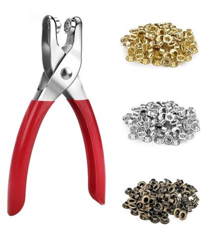 300 pinze per occhielli + occhielli in metallo per pelle/scarpe/cinture/panni