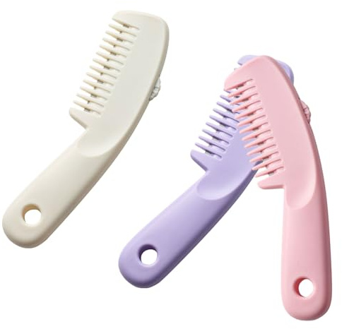 LOLIPPYY Set di Strumenti per lo Styling dei Chioma 3 Pezzi Pettine Rasoio e Forbici Pettine da Parrucchiere Multifunzione per Diradare e Rifinire Chioma Colore Vivace Leggero e