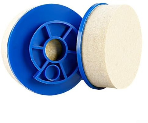 LatoYard Almohadilla de pulido de fieltro de lana de 100 mm, rueda de pulido abrasiva para metal, mármol, vidrio, disco de lijado de acero inoxidable, paquete de 3
