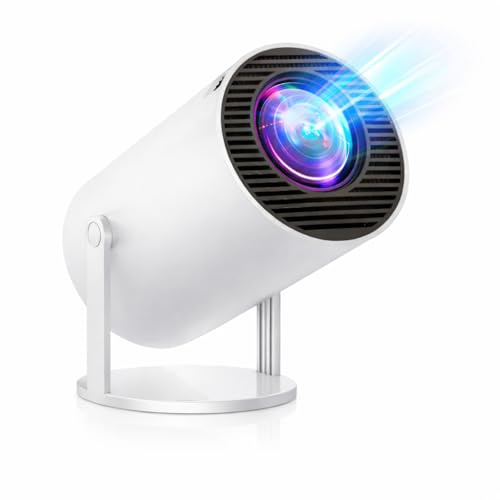 2026 Mini 4k smart projector, Portable Projecter for Bed Room & Home Cinema,1080P Support Full HD Quality Wired Screen with Android11.0, Manual Adjustment Keystone for Laptop,MediaPlayer,HDMI.