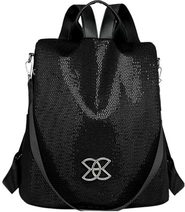 Stöldsäker axelväska – nylon 33 x 28 x 16 cm | Fritidsväska med kapacitet med justerbar rem |Vattentät axel bröst B-ag ryggsäck – pendling resande Ba-g för mellanmål böcker daglig användning