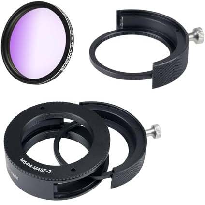 Svbony SV260 Teleskopfilter kuscheln mit SV226 M54-M48, 2'' Multi-Bandpassfilter, Grenzwerttiefe OD4, Teleskop Filterrad mit Zwei 2 Zoll Filterhaltern,Für Galaxien Emissionsnebel Reflexionsnebel