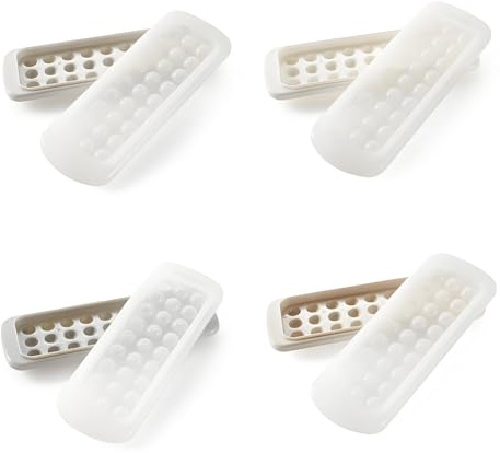 4 stampi in silicone per piccole sfere ghiaccio, congelatori, vassoio per cubetti ghiaccio rotondo sicuro con coperchio per raffreddare bevande e feste, stampo in silicone
