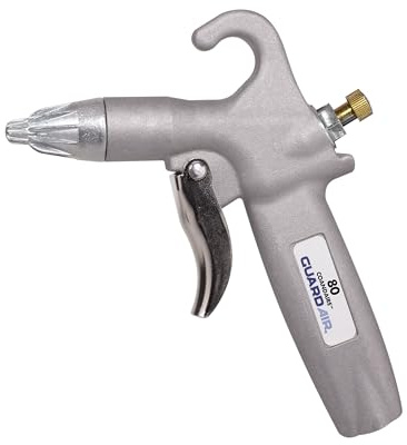 Guardair 80 Whisper Jet Safety Air Gun with Volume Control, Pistol Style Grip, Ideal for Cleaning Bench Tops and Work Stations, Gray