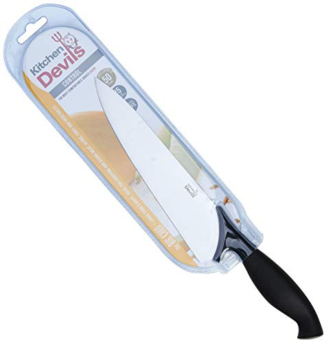 Kitchen Devils Control 20cm Large Cooks Knife 603004, Black