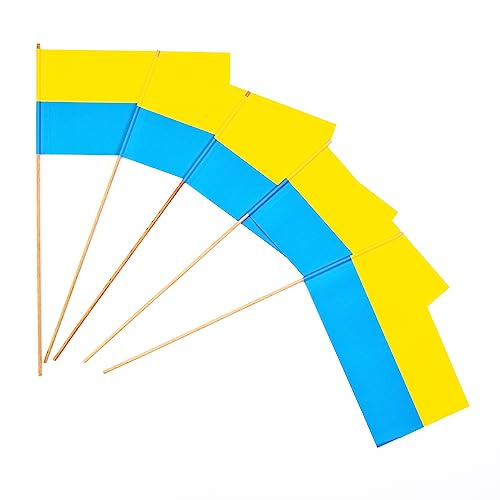 Everflag Papierfähnchen: gelb-blau 50er Packung
