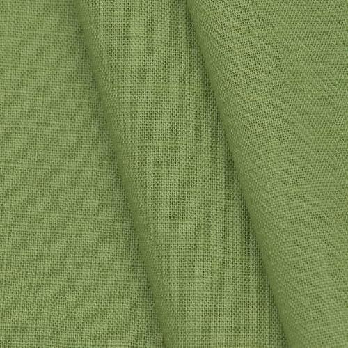 Stoff Kontor STOFFKONTOR 100% Leinenstoff - edler Naturstoff - vorgewaschen - Meterware, Mai-grün - zum Nähen von Kleidern, Röcken, Trachtenmode