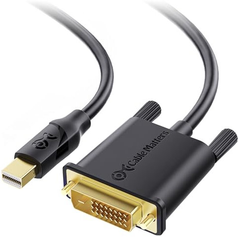 Cable Matters Mini DisplayPort to DVI Cable, Mini DP to DVI, Black, 3ft