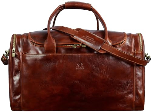 Weekender Herren und Damen - Reisetasche Leder - Made in Italy - Hochwertige Reisetaschen - Edel & Elegant - Time Resistance