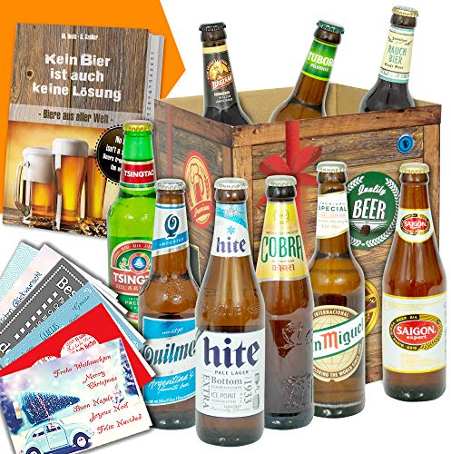 Geschenke Mann + BIER AUS ALLER Welt Geschenkbox + Männer Geschenk Geburtstag