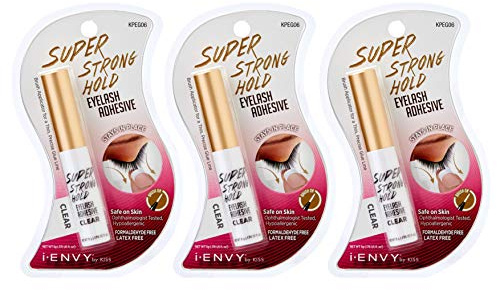 Kiss I Envy Wimpernkleber, extrastarker Halt, transparent, 5 g