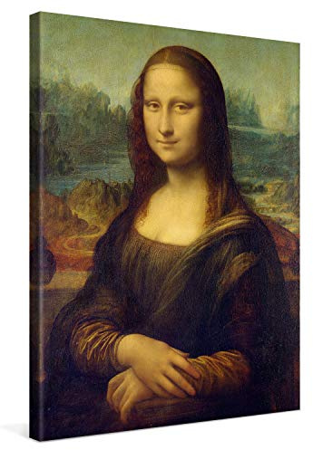PICANOVA – Leonardo da Vinci – Mona Lisa 60x80cm – Bild auf Leinwand – Premium Kunstdruck Auf 2cm Holz-Keilrahmen Für Schlaf- Und Wohnzimmer – Klassische Kunst