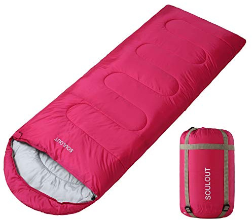 Envelope Sleeping Bag - Saco de Dormir para 4 Estaciones, cálido, frío, Ligero, portátil, Impermeable, para Adultos y niños, para Interiores y Exteriores, para Viajes, Camping, mochilero, Senderismo