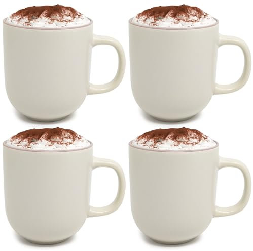 com-four® 4x tazza da caffè XL - grande tazza da caffè dal design senza tempo - caffettiera da 500 ml - tazza jumbo lavabile in lavastoviglie