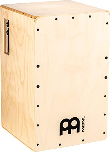 Meinl Percussion Pickup Snarecraft Cajon - Große Trommelkiste mit Tonabnehmer, Snare und Bass Sound - Schlagfläche Baltische Birke (PSC100NT)
