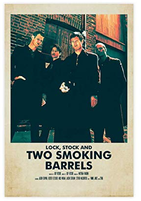 Lock, Stock And Two Smoking Barrels Classic Retro Movie Posters Film 9 Canvas Bedroom Decor Picture Prints Office Dorm Room Decor Gifts Unframe 12×18inch(30×45cm)