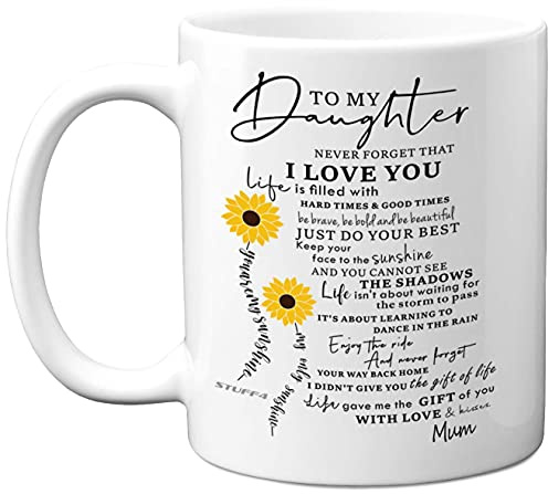 Stuff4 Daughter Gifts from Mum, Mum and Daughter Gifts Mug | 11oz Ceramic Dishwasher Safe Coffee Mugs, for for from Mothers, Special