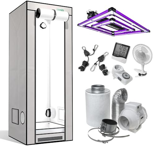 GrowPRO Growzelt Komplettset mit Lumatek Grow LEDs (XS + ATS PRO 200W)