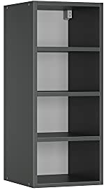 Vicco Hängeschrank Fame-Line, offener Küchenschrank, Anthrazit, 30 cm