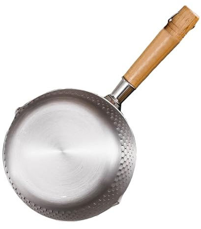 HEMOTON Séparateur De Graisse Yukihira Panier en Acier Inoxydable Yukihira Casserole de Sauce Multifonctionnelle Casserole Soupe de Nouilles Pot Pot avec Poignée en Bois