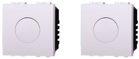 2 Pezzi Interruttore Touch 2 Moduli, Compatibile Con Bticino Living Light (Bianco)