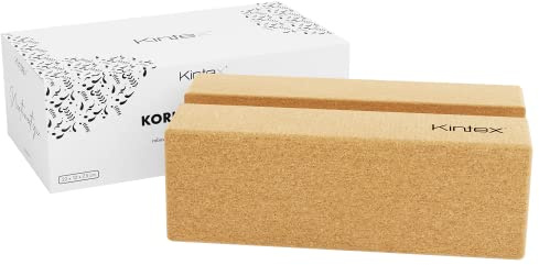 Kintex Bloc de yoga en liège | Fonction 2 en 1 | Pilates | Gymnastique | Fitness | Entraînement | Liège naturel | Léger et robuste