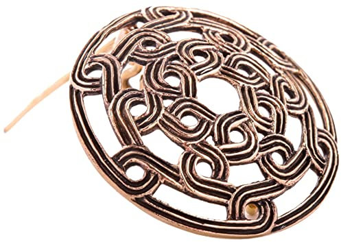 WINDALF Nordmänner Brosche HAGAL Ø 4 cm Vikings Schmuck Wikinger Fibel Bronze