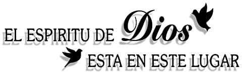 Calcomanía de pared con versículos de la Biblia, El Espíritu de Dios Esta En Este Lugar, calcomanía cristiana para pared, vinilo, decoración del hogar, calcomanías inspiradoras de pared para sala de