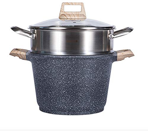 Pentola a vapore e pentola per zuppa Maifan, pentola a vapore a strato singolo combinata Fornello a induzione per polvere di scorta di grande capacità e fornello a gas