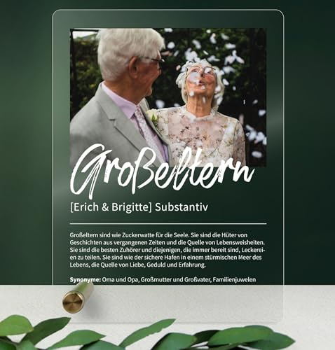 Großeltern Geschenk personalisiert - Acryl Geschenk - Definition: Großeltern - Großeltern Geschenke, Großeltern Geschenk, Oma Und Opa Geschenke, Oma & Opa Geschenk, Oma & Opa Geschenke Personalisiert
