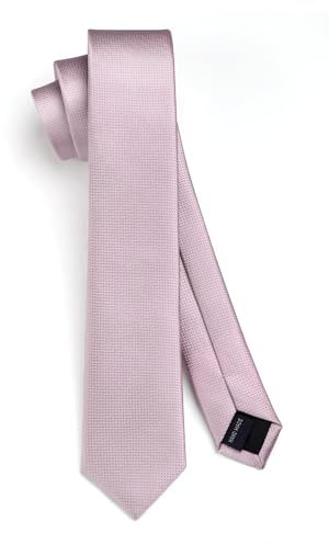 HISDERN Krawatte Herren Schmale Krawatten für Männer solide Seidenkrawatte klassische formelle Krawatte für Hochzeit Party Business 6cm