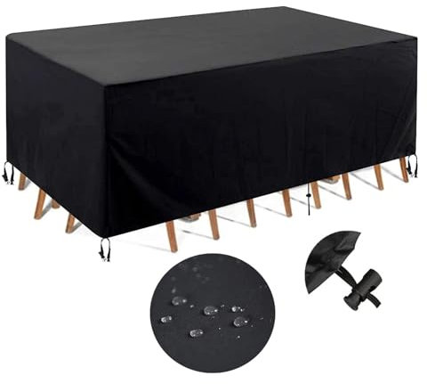 Abdeckung für Terrassenmöbel, 120 x 90 x 75 cm (L x B x H), wasserdichtes Oxford-Gewebe, Tisch- und Stuhlabdeckungen für Gartenmöbel, schützt Ihre Gartenmöbel vor Regen, Sonne und Staub