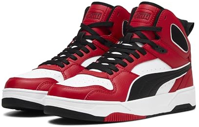 PUMA Unisex Rbd Break Mid Sneaker, Puma Weiß Puma Schwarz Für Alle Zeiten Rot, 46 EU