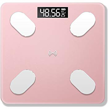 fashion design Bluetooth Body Fat Scale Scale Electronic ?Scales Digital Bathroom Weight Scale Balance Body Composition Analyzer Wireless Smart Digital (Rose Gold