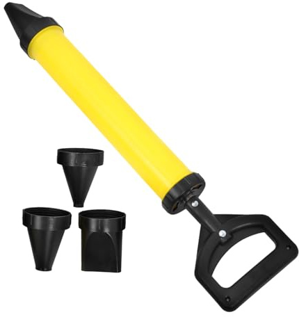 Hand Grout Caulking Gun with Pointing Tip Nozzles, Abs Yellow | Precision Cement Filling, Portable Design, Waterproof Filling, Versatile Application for Stone and Caulking Tasks