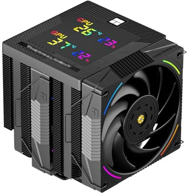 TR-Thermalright Phantom Spirit 120 Digital EVO CPU Air Cooler with Digital Display Board Top Cover,High-performance Twin-tower Cooling, 7x6mm Heat pipes Cooler for Intel LGA 1700/1851/115x,AM4/AM5