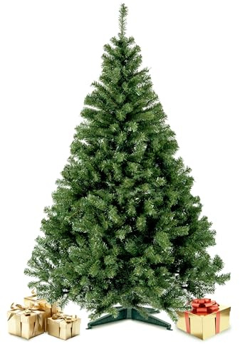 Künstlicher Weihnachtsbaum 150 cm, Grün – überzeugend für 10 Jahre – Pflegeleicht Preiswert Festlich – Tannenbaum künstlich von Menz