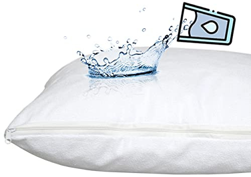 Wasserdicht Kissenbezug 80x80 cm Reißverschluss Baumwolle | Kissenschoner mit Reißverschluss - Kissen Überzug Schutzhülle - Kissenhülle Nässeschutz - Waschbar und Hypoallergen
