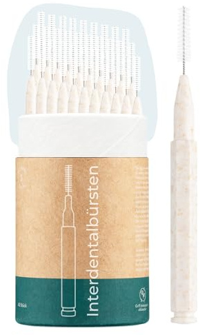 VIGOROUS® 40 Stk. nachhaltige Interdentalbürsten - ISO 1, 0,45 mm - Zahnzwischenraumbürsten für gründliche Zahnreinigung Zwischenräume - Dentalbürsten - praktische Zwischenraum Zahnbürsten
