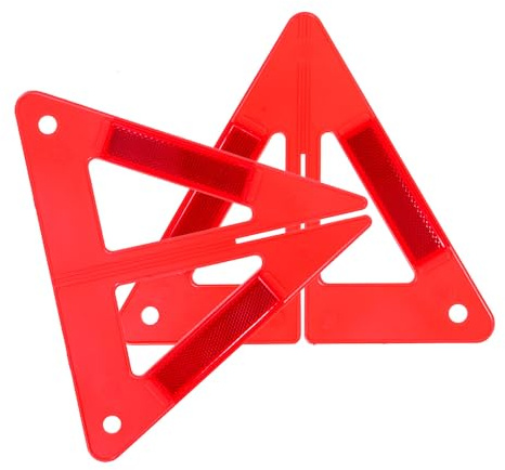 ELAYARD Triángulo de Emergencia Reflectante Plegable para Coche, Señal de Advertencia Vial Compacta y Portátil, Triángulo de Seguridad para Carretera Alta Visibilidad y Fácil Transporte