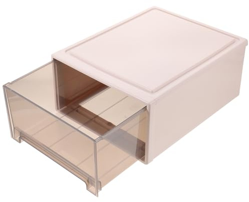 KICHOUSE Scatole per Organizzare Vestiti e Accessori Grande Capacità per Armadio in Plastica Marrone Resistenti e Pratiche a Casa
