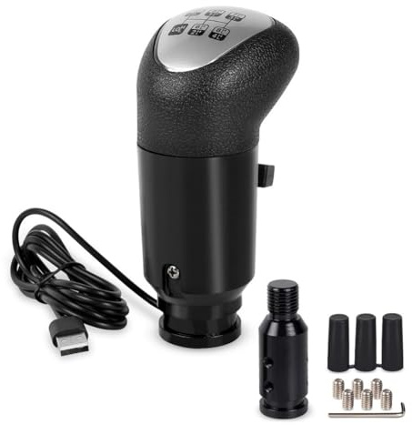 Auratrove USB Racing Schaltknauf mit 18-Gang-Schalter für Logitech G29 G27 G920, PC Simulator Joystick für ETS2 für ATS-Spiele